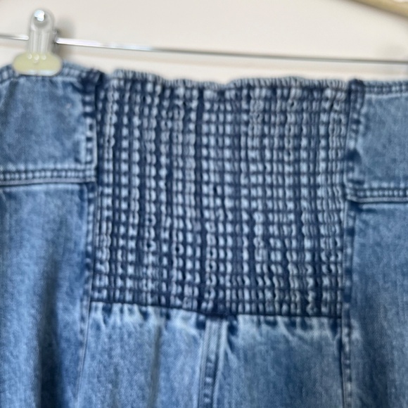 Strapless denim dress - Picture 4 of 12